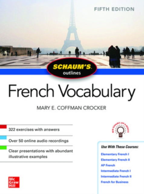 Schaums Outline Of French Vocabulary Fif By Mary Coffman Crocker