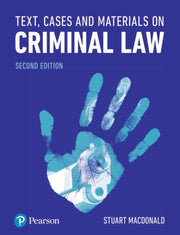 Text Cases & Materials On Criminal Law By Macdonald, Stuart