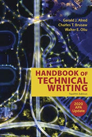 Handbook Of Technical Writing With 2020 By Alred, Gerald Et Al