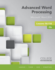 Adv Word Processing L56-110 Ms Word 2016
