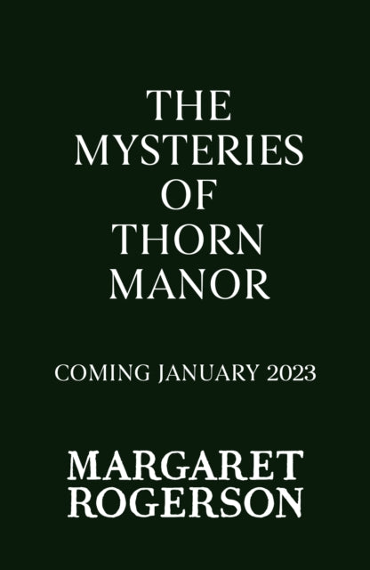 Mysteries Of Thorn Manor By Rogerson, Margaret