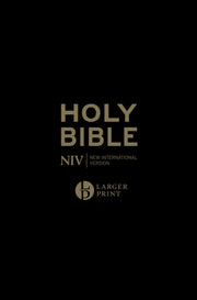 Niv Larger Print Personal Black Leather