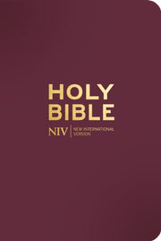 Niv Pocket Mulberry Bible With Gold Zip By New International Version
