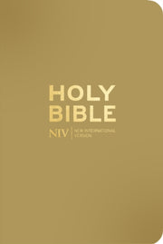 Niv Pocket Latte Bible With Gold Zip By New International Version