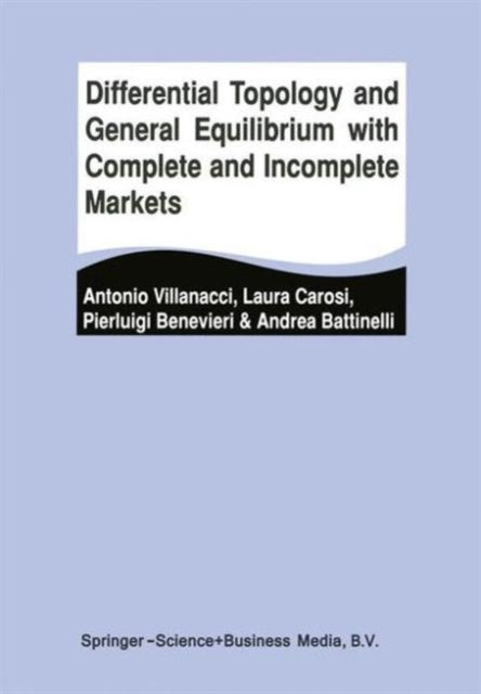 Differential Topology And General Equili By Villanacci, Antonio