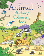 Animal Sticker & Colouring Book
