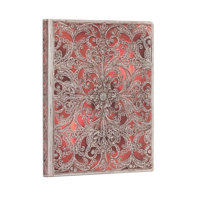 Garnet Silver Filigree Collection Ultra By Paperblanks