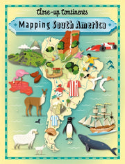 Closeup Continents Mapping South America