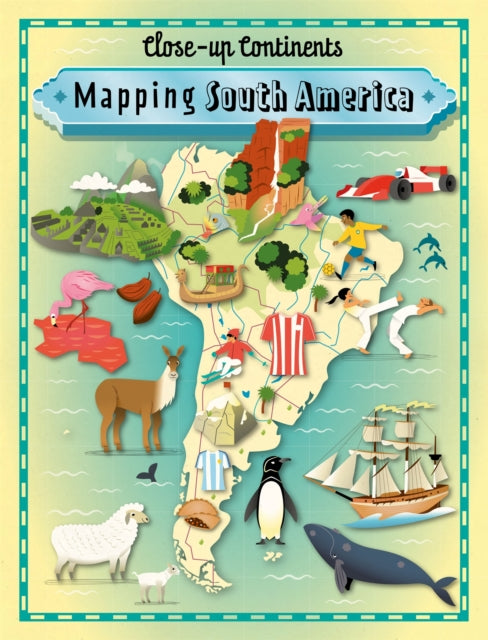 Closeup Continents Mapping South America