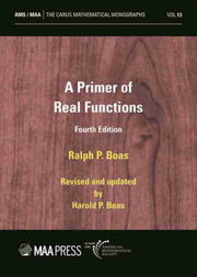 A Primer Of Real Functions 4th Ed Car