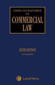 Goode & Mckendrick On Commercial Law 6th