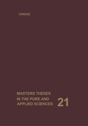 Masters Theses In The Pure And Applied S By Shafer, Wade H.