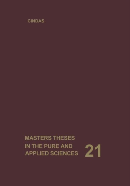 Masters Theses In The Pure And Applied S By Shafer, Wade H.