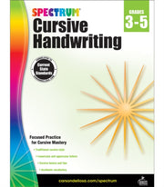 Spectrum Cursive Handwriting Grades 3 5