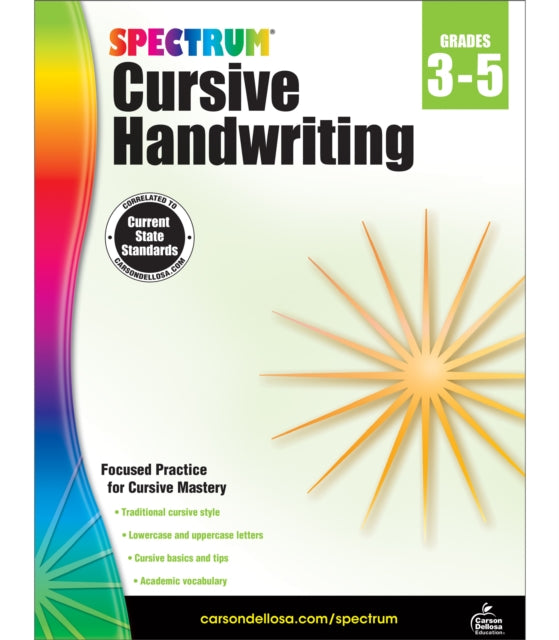 Spectrum Cursive Handwriting Grades 3 5