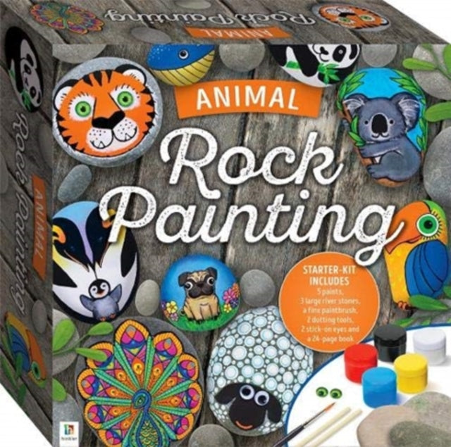Gift Box Animal Rock Painting