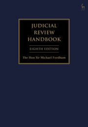 Judicial Review Handbook By The Hon Sir Michael