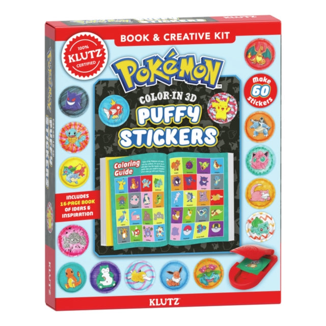 Pokemon Colour In 3d Puffy Stickers