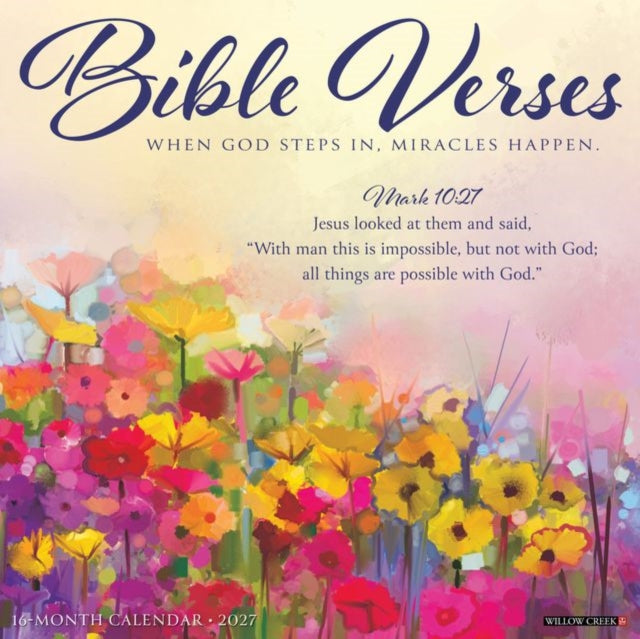 Bible Verses 2027 Wall By Willow Creek Press