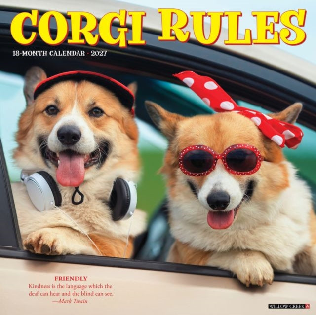 Corgi Rules 2027 Wall By Willow Creek Press