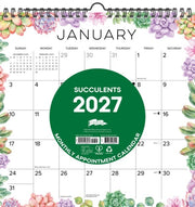 Succulents 20267 12 X 12 Spiral Wall Cal By Willow Creek Press