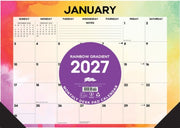 Rainbow Gradient 2027 17 X 12 Monthly De By Willow Creek Press