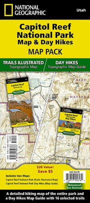 Capitol Reef Day Hikes National Park Map By Nat Geo Maps