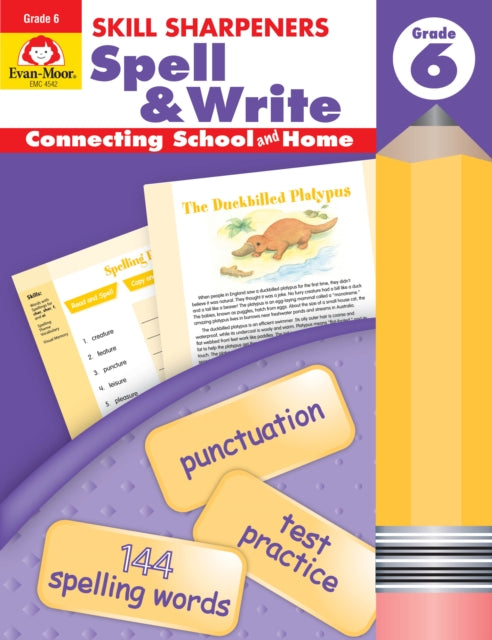 Skill Sharpeners Spell Write Grade 6 By Publishers, Evan-moo