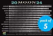 Moon Calendar Card 5 Pack 2024