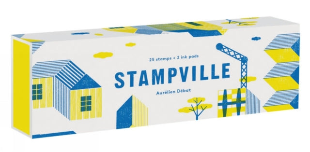 Stampville 25 Stamps + 2 Ink Pads By Debat, Aurelian