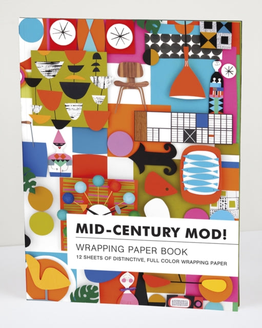 Mid Century Mod Wrapping Paper Book