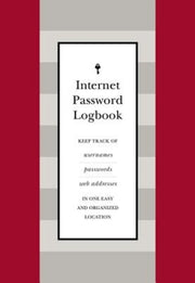 Internet Password Journal Red Leatherett