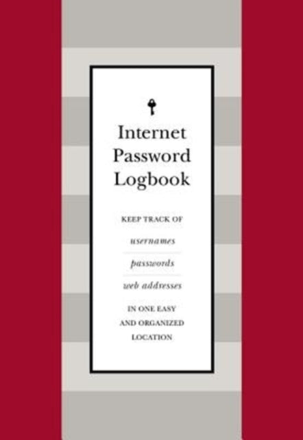 Internet Password Journal Red Leatherett