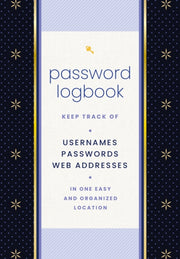 Password Logbook Black & Gold