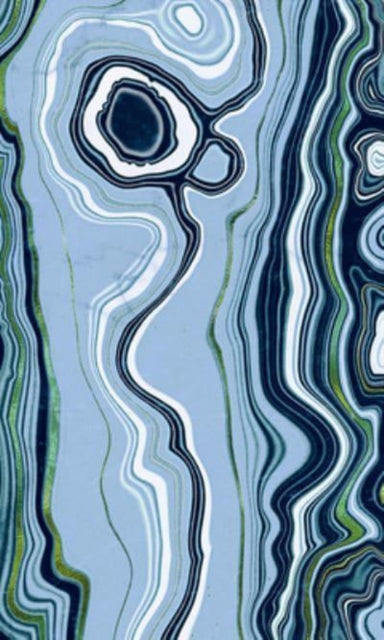 Blue Agate Blank Lined Journal