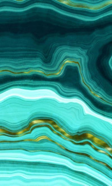 Teal Agate Blank Lined Journal