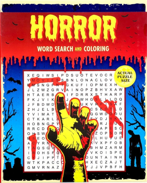 Horror Word Search & Coloring By Editors Of Thunder B