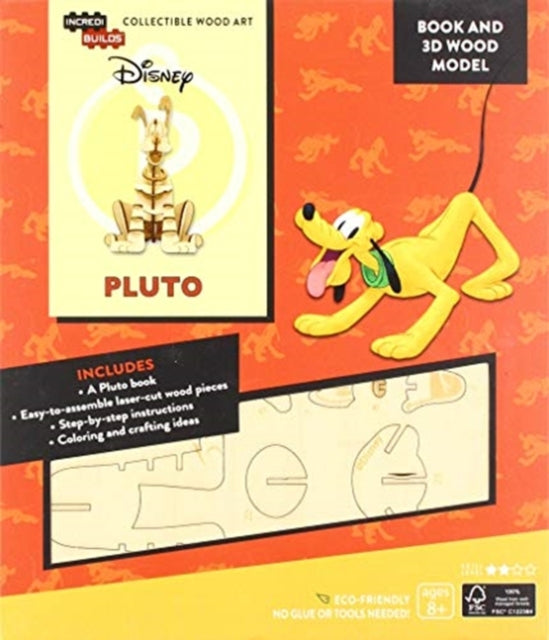 Disney Pluto Book & 3d Wood Model