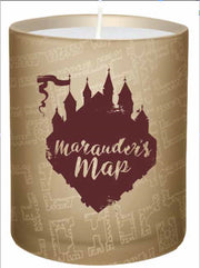 Harry Potter Marauders Map Glass Candle