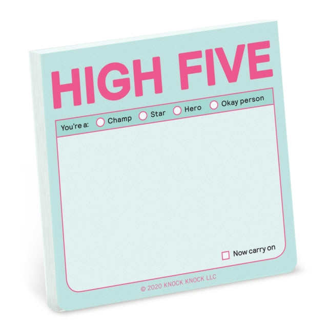 Knock Knock High Five Sticky Notes Paste By Knock Knock