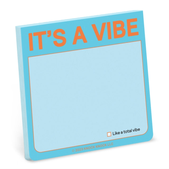 Knock Knock Its A Vibe Sticky Note