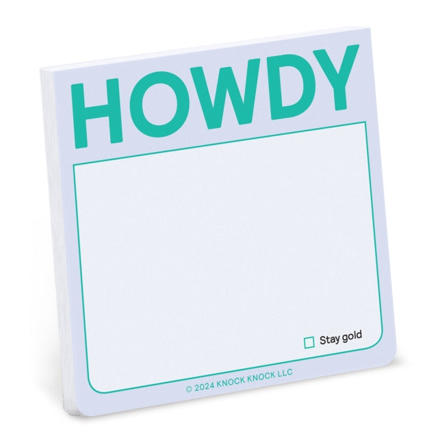 Kk Howdy Sticky Note Pastel Version