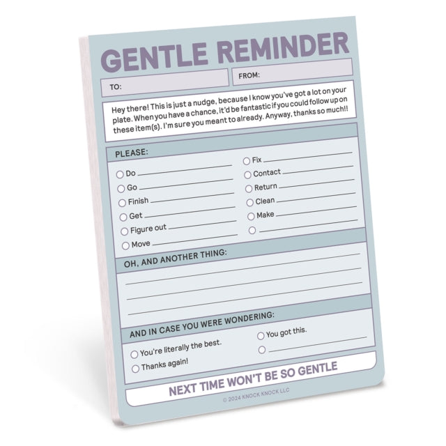 Knock Knock Gentle Reminder Nifty Note