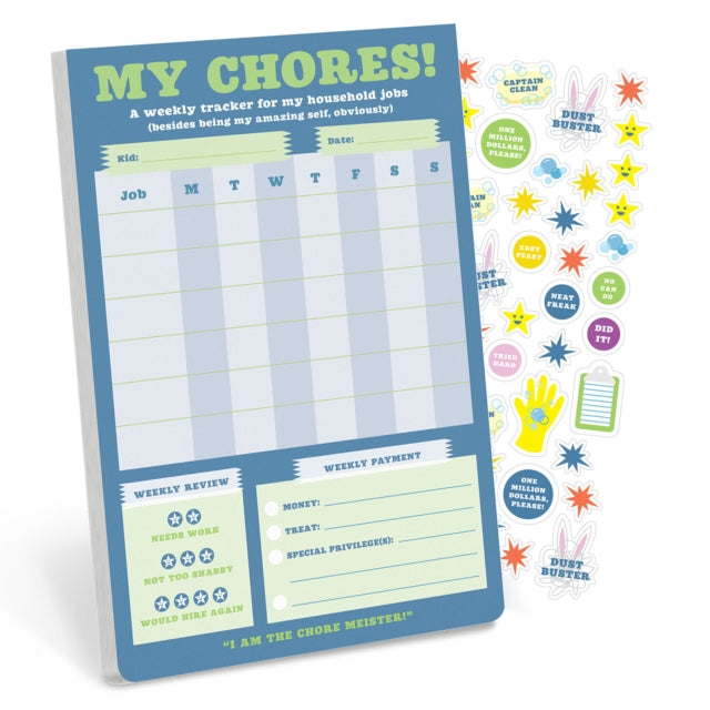Knock Knock Kids Chore Chart Can Do Pads
