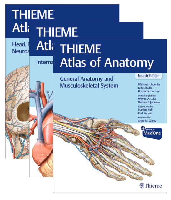 Thieme Atlas Of Anatomy 3-vol Set By Schunke, Michael