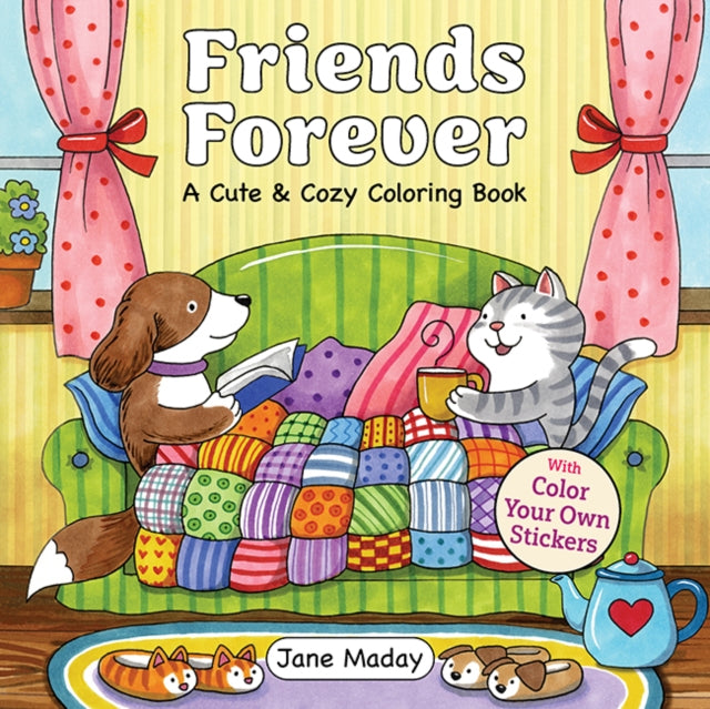 Friends Forever A Cute Cozy Coloring Bk