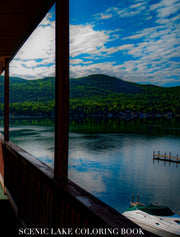 Scenic Lake Template  Coloring Book Sir