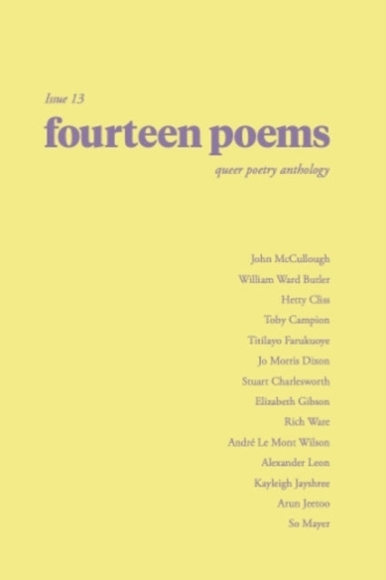 Fourteen Poems Issue 13 A Queer Poetry A
