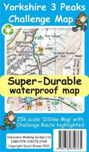 Yorkshire 3 Peaks Challenge Map And Guie By Brawn, David