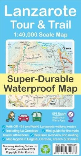 Lanzarote Tour Trail Map 6th Edition